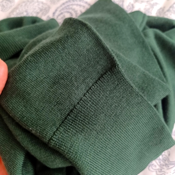 GAP Women Forest Green 100% Merino Wool Turtleneck Sweater Large New With Tag - Picture 6 of 6